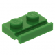 LEGO lapos elem 1x2 egyik oldala mentén ajtósínnel, zöld (32028)